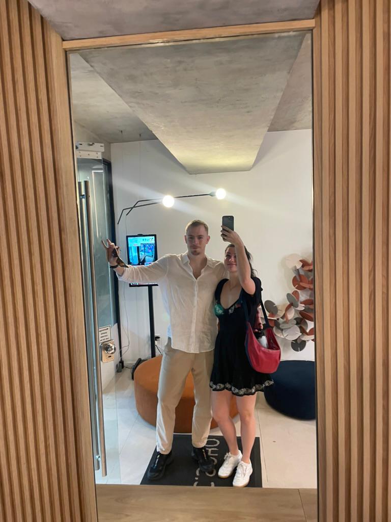 Mirror selfie, dressed up for an evening out